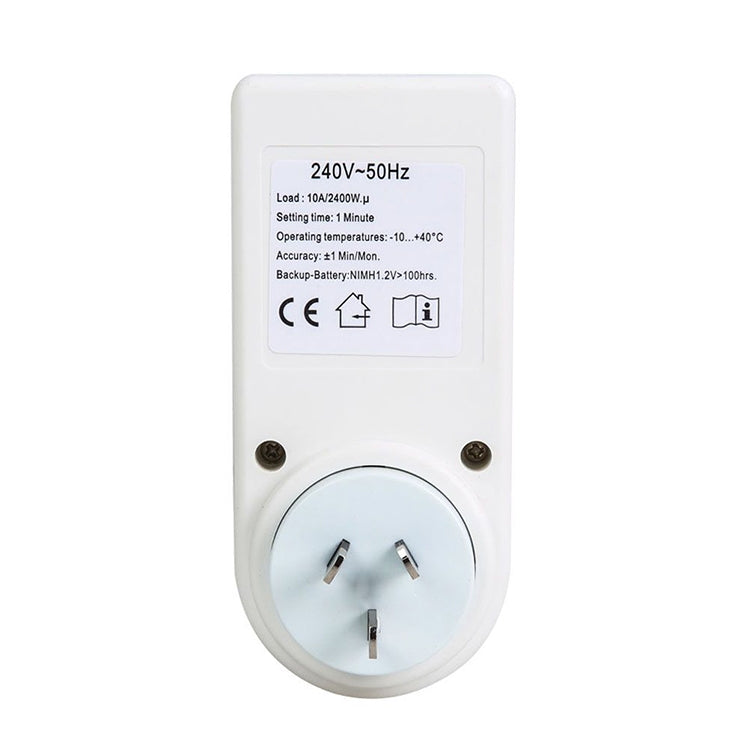 Ổ Cắm Nhà Thông Minh AC 240V Có Đồng Hồ LCD, Chức Năng Giờ Mùa Hè, Hẹn Giờ Thay Đổi 12/24 Giờ, Phích Cắm AU, AC 240V Phích Cắm AU