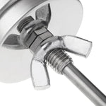 Nhiệt kế lò nướng bằng thép không gỉ cho BBQ, bếp hun khói, vỉ nướng, nhiệt kế bimetal, dụng cụ nấu ăn với màn hình kép và kính chống sương mù, WSS-411