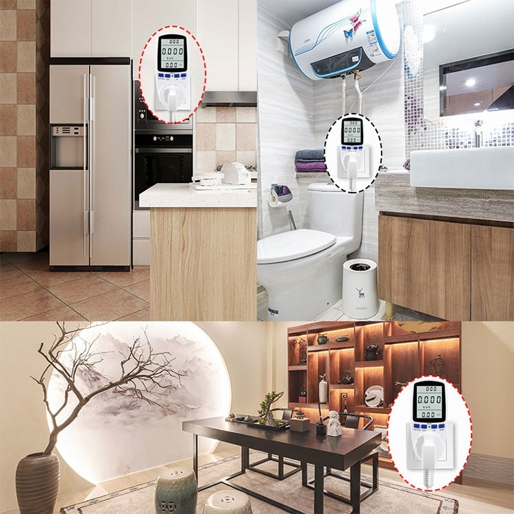 Đồng Hồ Đo Công Suất LCD AC 120V 60Hz Tối Đa 15A, Giám Sát Sử Dụng Điện Watt Amps Volt, Phích Cắm US, AC 120V Phích Cắm US