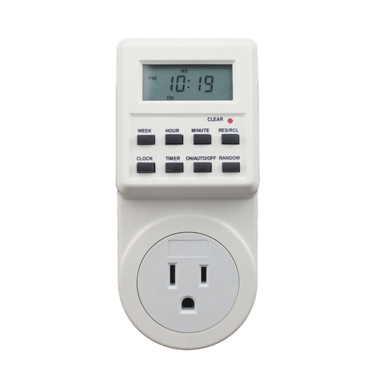 Ổ Cắm Nhà Thông Minh AC 120V Có Đồng Hồ LCD, Chức Năng Giờ Mùa Hè, Hẹn Giờ Thay Đổi 12/24 Giờ, Phích Cắm US, AC 120V Phích Cắm US