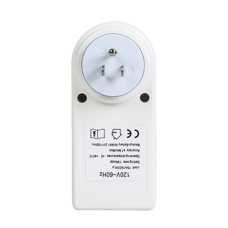 Ổ Cắm Nhà Thông Minh AC 120V Có Đồng Hồ LCD, Chức Năng Giờ Mùa Hè, Hẹn Giờ Thay Đổi 12/24 Giờ, Phích Cắm US, AC 120V Phích Cắm US