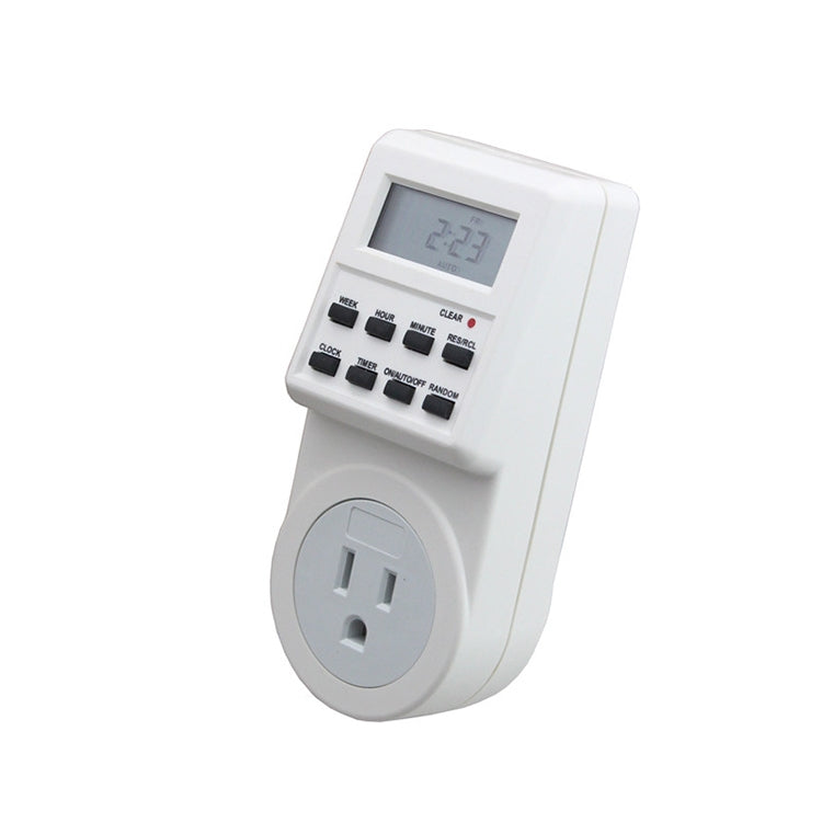 Ổ Cắm Nhà Thông Minh AC 120V Có Đồng Hồ LCD, Chức Năng Giờ Mùa Hè, Hẹn Giờ Thay Đổi 12/24 Giờ, Phích Cắm US, AC 120V Phích Cắm US