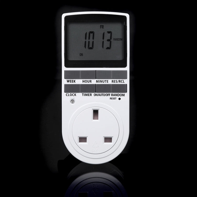Ổ Cắm Nhà Thông Minh AC 230V Có Đồng Hồ LCD, Chức Năng Giờ Mùa Hè, Hẹn Giờ Thay Đổi 12/24 Giờ, Phích Cắm UK, AC 230V Phích Cắm UK