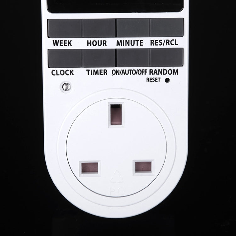 Ổ Cắm Nhà Thông Minh AC 230V Có Đồng Hồ LCD, Chức Năng Giờ Mùa Hè, Hẹn Giờ Thay Đổi 12/24 Giờ, Phích Cắm UK, AC 230V Phích Cắm UK