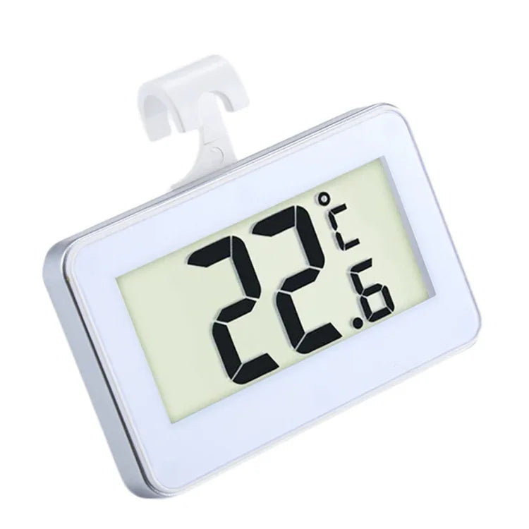 Nhiệt kế tủ lạnh mini màn hình LCD kỹ thuật số đo nhiệt độ ngăn đá có móc treo, Nhiệt kế tủ lạnh