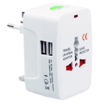 Bộ chuyển đổi du lịch đa năng 110-250V với 2 cổng USB, phích cắm EU / UK / US / AU