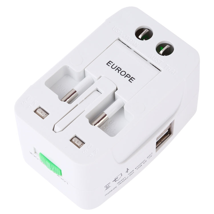 Bộ chuyển đổi du lịch đa năng 110-250V với 2 cổng USB, phích cắm EU / UK / US / AU