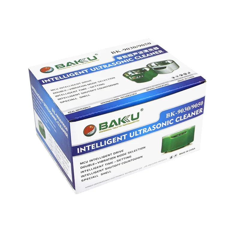 Máy làm sạch siêu âm BAKU BK-9050 30W / 50W điều chỉnh 0.6L màn hình LCD, AC 220V, BK-9050 30W / 50W 0.6L 220V màu xanh lá, BK-9050 30W / 50W 0.6L 220V màu trắng