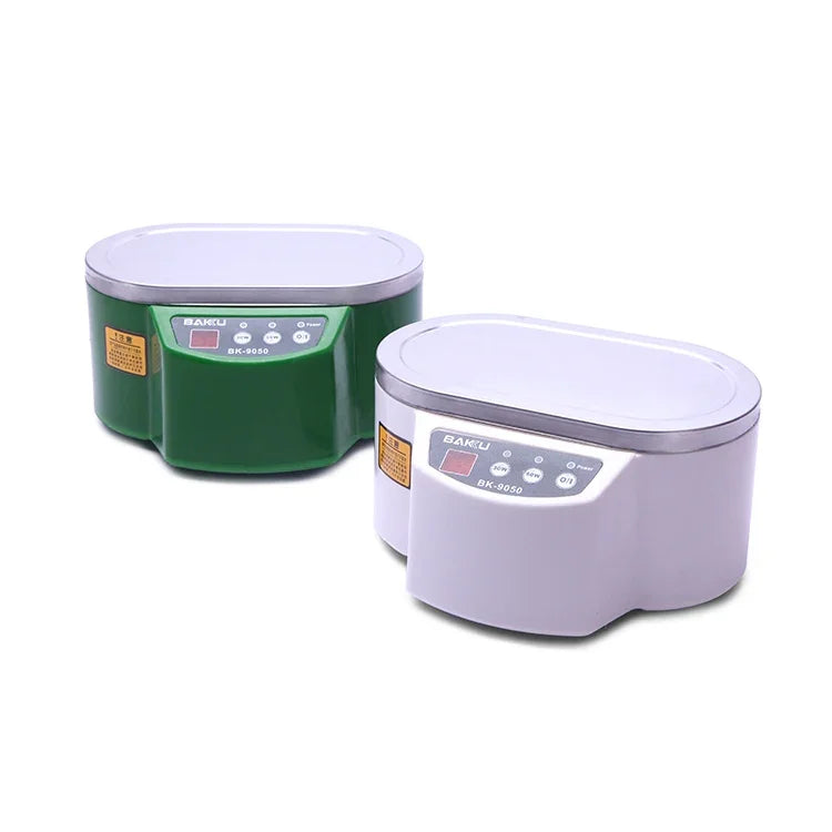 Máy làm sạch siêu âm BAKU BK-9050 30W / 50W điều chỉnh 0.6L màn hình LCD, AC 220V, BK-9050 30W / 50W 0.6L 220V màu xanh lá, BK-9050 30W / 50W 0.6L 220V màu trắng