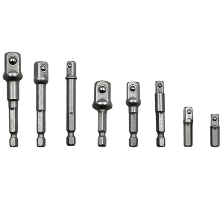 Bộ 8 thanh nối đầu khẩu, adapter lục giác, mũi khoan bắt ốc vít, 1/4(65/50/30/25mm), 3/8(65/50mm), 1/2(73/50mm), bộ 8 chi tiết dài 65-73mm