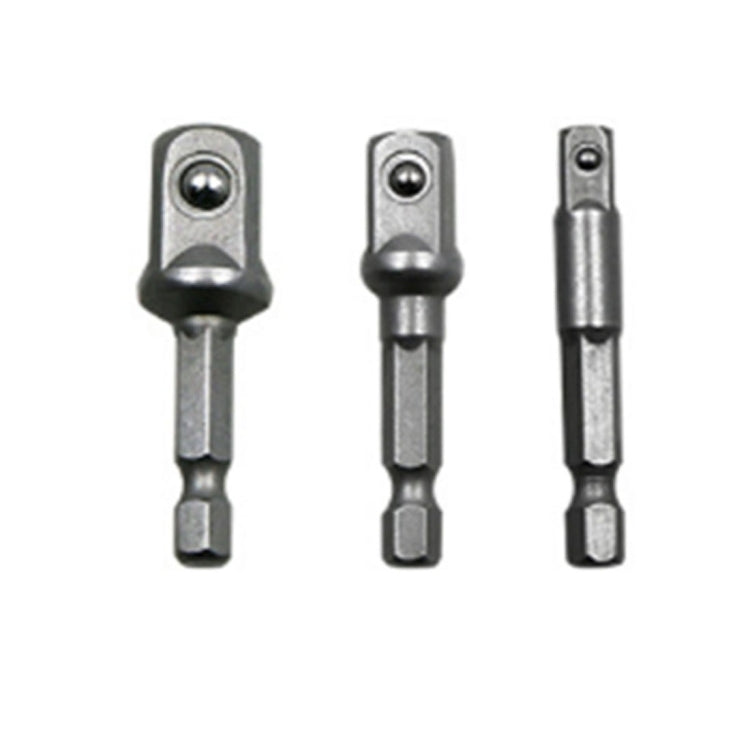 Bộ 3 thanh nối đầu khẩu, adapter lục giác, mũi khoan bắt ốc vít (1/4, 3/8, 1/2 inch), dài 50mm
