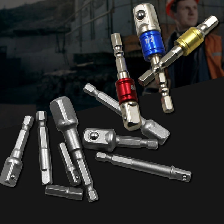 Bộ 3 thanh nối đầu khẩu lục giác, adapter khoan bắt ốc (1/4, 3/8, 1/2 inch), chiều dài: 65-73mm, 3 cái chiều dài: 65-73mm
