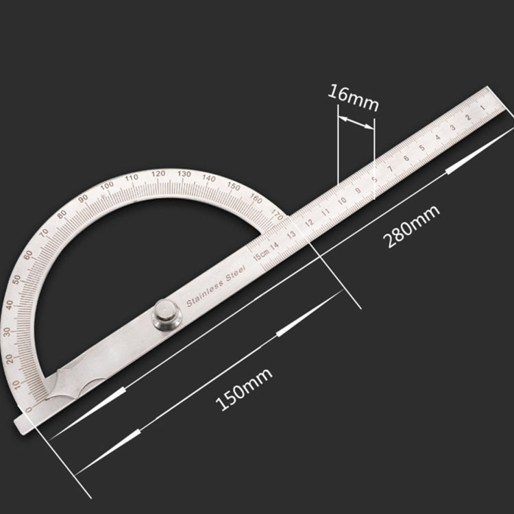 Thước đo góc thước đo góc inox 0-180 độ với thước đo cánh tay 0-150mm, thước 0-150mm