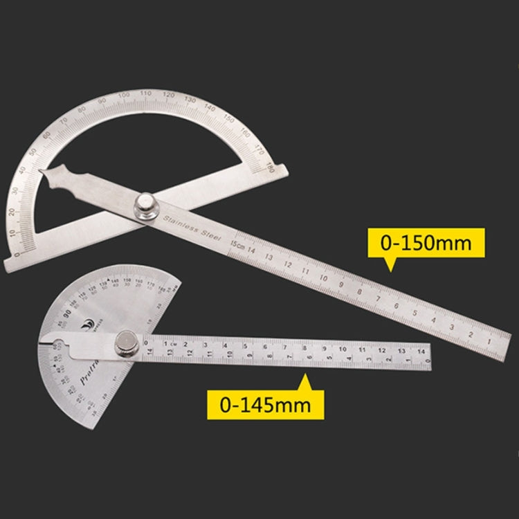 Thước đo góc thước đo góc inox 0-180 độ với thước đo cánh tay 0-150mm, thước 0-150mm