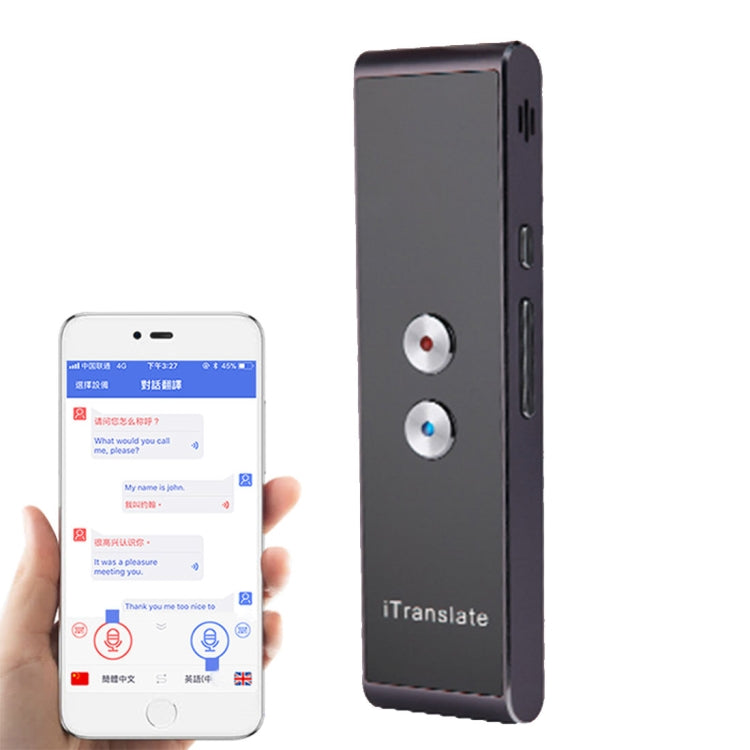 Máy dịch giọng nói thông minh cầm tay T8 dịch giọng nói thời gian thực với mic kép, Hỗ trợ 33 ngôn ngữ