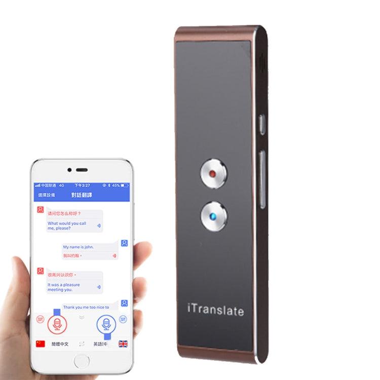 Máy dịch giọng nói thông minh cầm tay T8 dịch giọng nói thời gian thực với mic kép, Hỗ trợ 33 ngôn ngữ