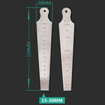 Thước đo khe hở nêm 15-30mm thước inox kiểm tra thước đo côn hệ mét và hệ inch, 15-30mm hệ mét và hệ inch