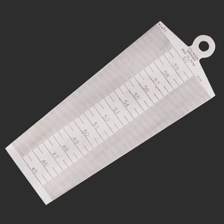 Thước đo khe hở nêm 45-60mm thước inox kiểm tra thước đo côn hệ mét và hệ inch, 45-60mm hệ mét và hệ inch