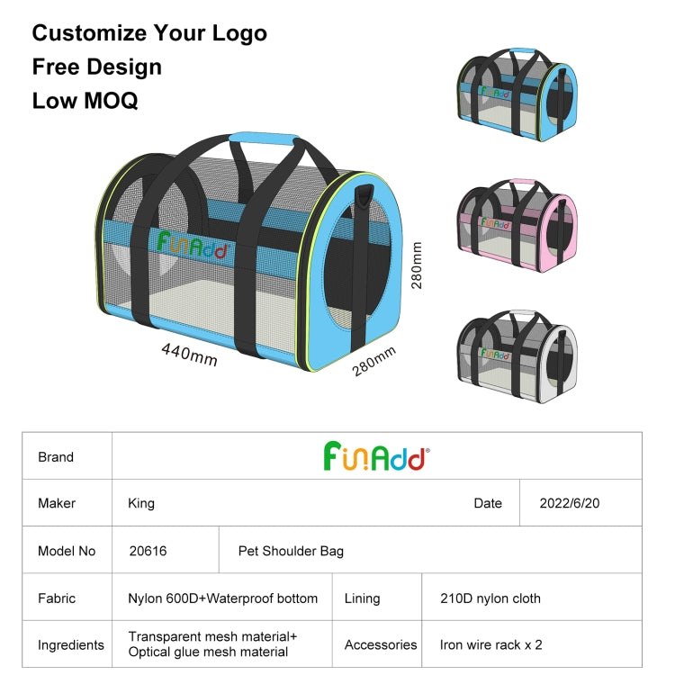 Túi Đeo Vai Du Lịch Thú Cưng FUNADD Túi Tote Gấp Gọn, Túi Đeo