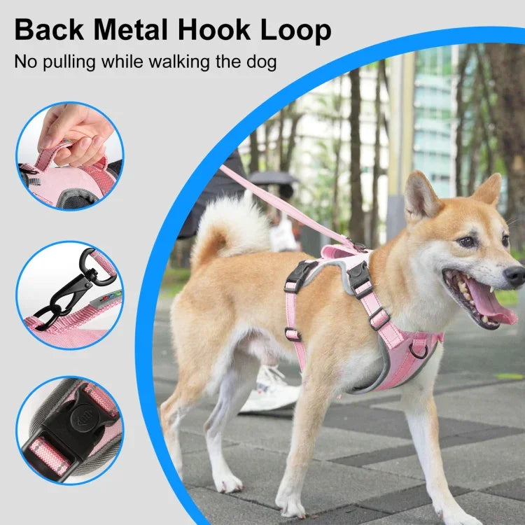 Dây Dắt FunAdd Phản Quang Thoáng Khí Nylon Áo Vest Thú Cưng Dây Đeo Chó, Kích Thước: M, Kích Thước: M