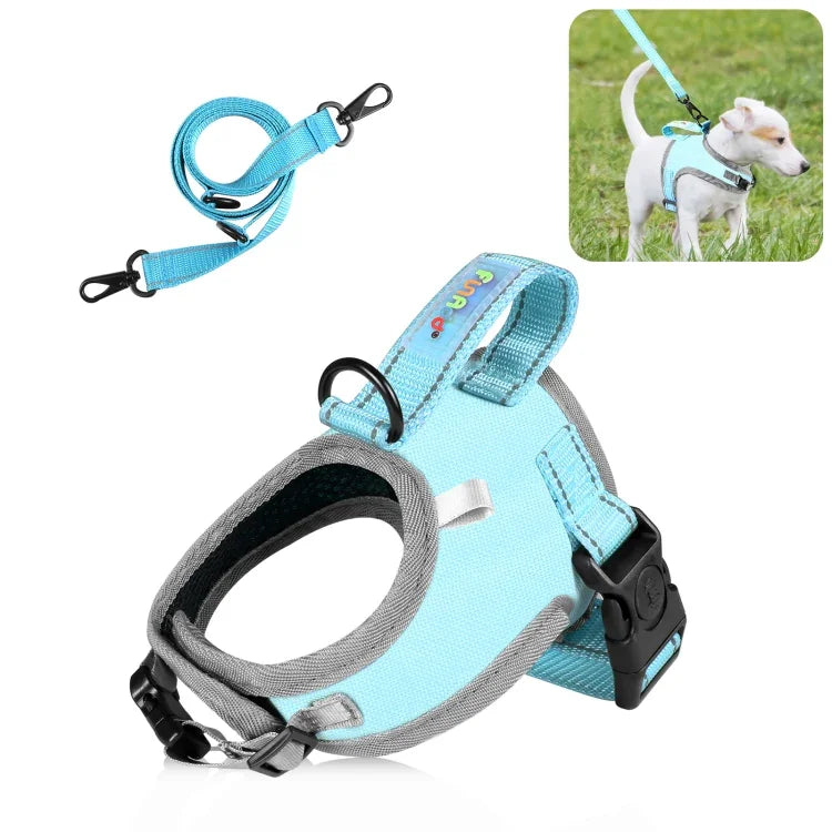 Dây Dắt FunAdd Phản Quang Thoáng Khí Nylon Áo Vest Thú Cưng Dây Đeo Chó, Kích Thước: S, Kích Thước: S