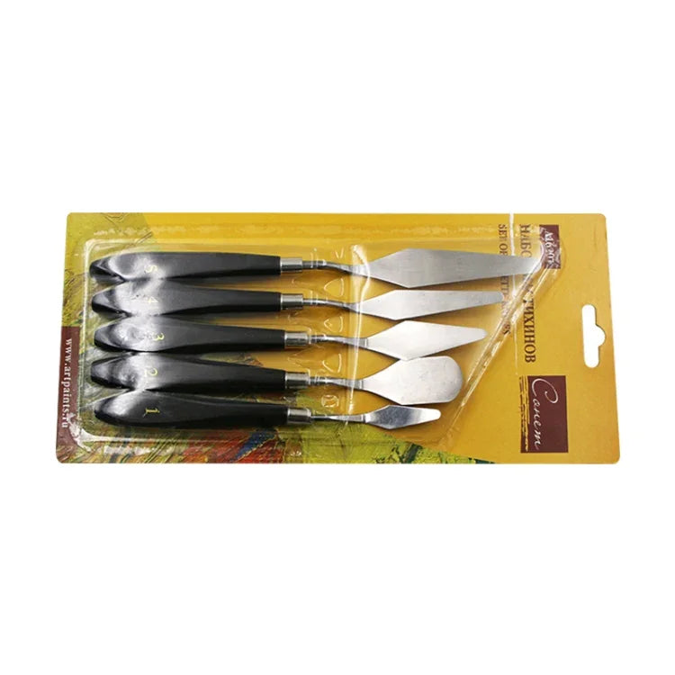 Bộ dụng cụ nghệ thuật 5 trong 1 QST EXPRESS, Cây cạo thép không gỉ, 5 trong 1 (Màu đen)