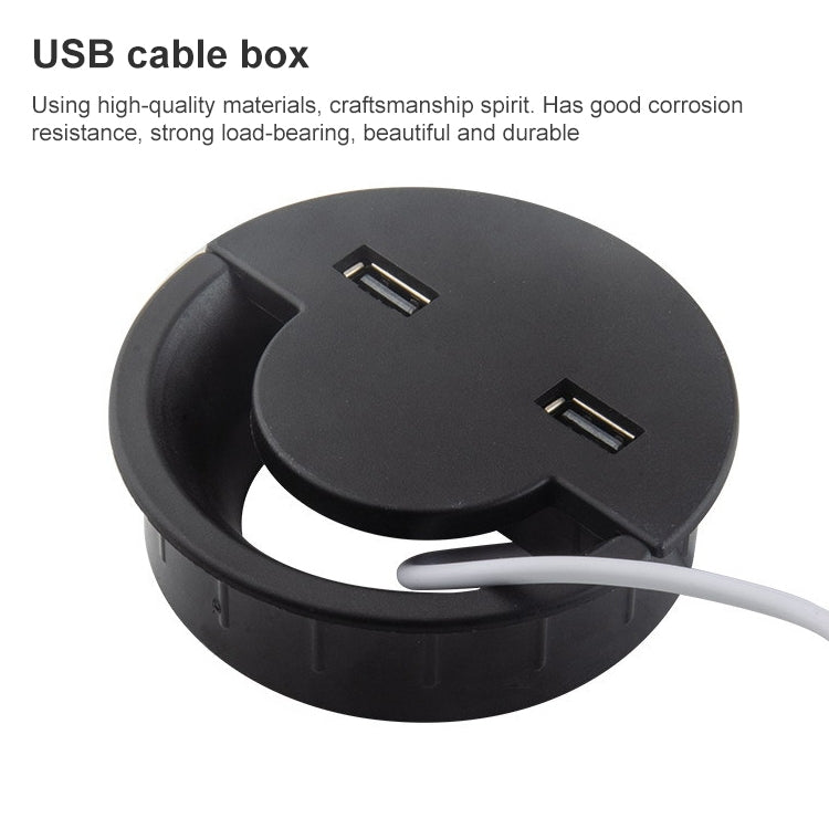 Nắp lỗ dây cáp USB trên bàn 60mm, giá cuộn tròn, 60mm