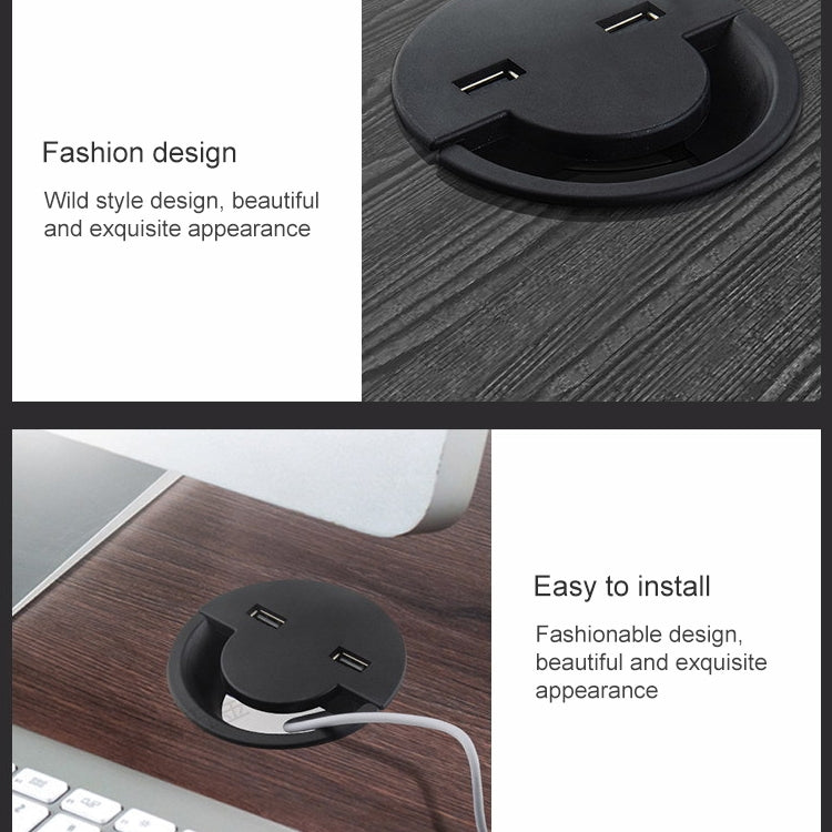 Nắp lỗ dây cáp USB trên bàn 60mm, giá cuộn tròn, 60mm