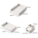 Hộp lưu trữ tài liệu nhỏ để bàn có thể tháo rời và lắp ráp, 0115-3 (Xanh lam xanh lá), 0115-3 (Xám trắng)