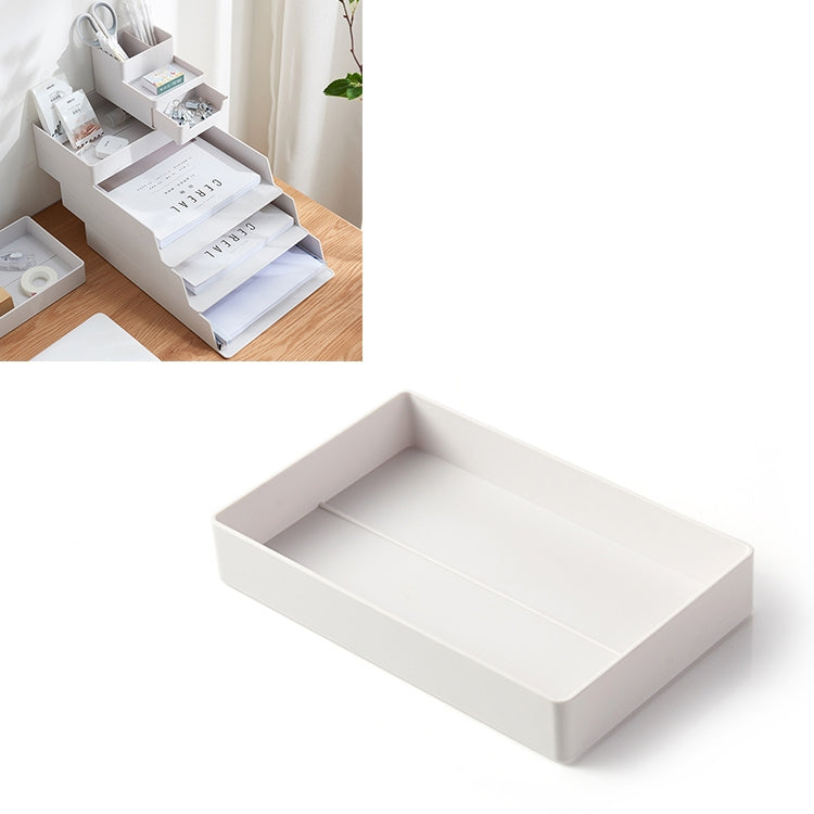 Hộp lưu trữ tài liệu nhỏ để bàn có thể tháo rời và lắp ráp, 0115-3 (Xanh lam xanh lá), 0115-3 (Xám trắng)