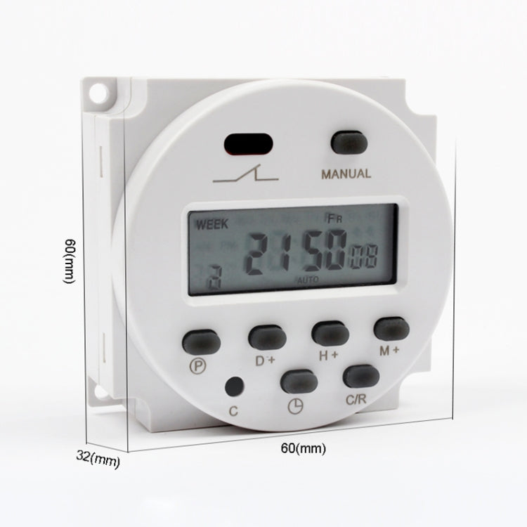 CN101A Công tắc thời gian vi xử lý DC12V Bộ hẹn giờ kỹ thuật số LCD, DC12V