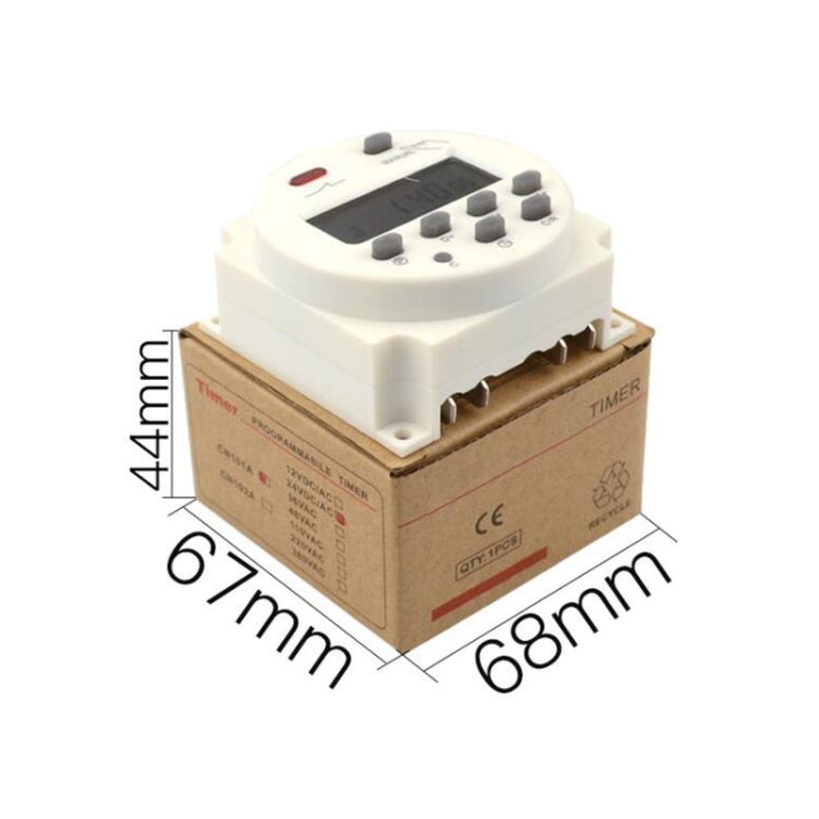 CN101A Công tắc thời gian vi xử lý DC12V Bộ hẹn giờ kỹ thuật số LCD, DC12V