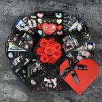 Hộp quà nổ bất ngờ album ảnh tự làm hình trái tim, album DIY