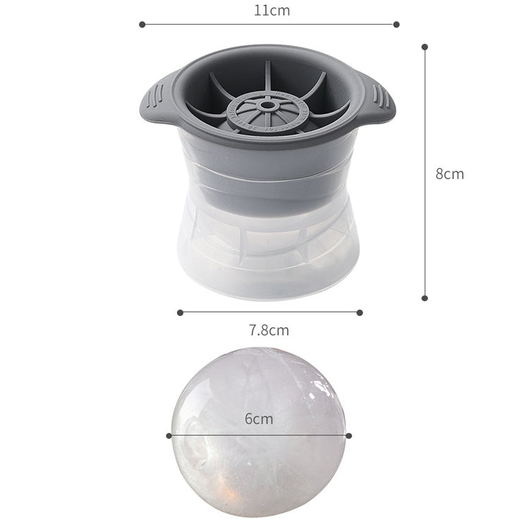 Khay làm đá viên hình cầu cho rượu whisky và rượu vang bằng silicone có nắp đậy