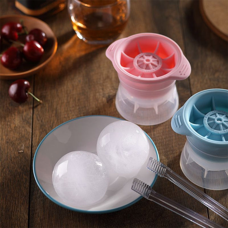 Khay làm đá viên hình cầu cho rượu whisky và rượu vang bằng silicone có nắp đậy