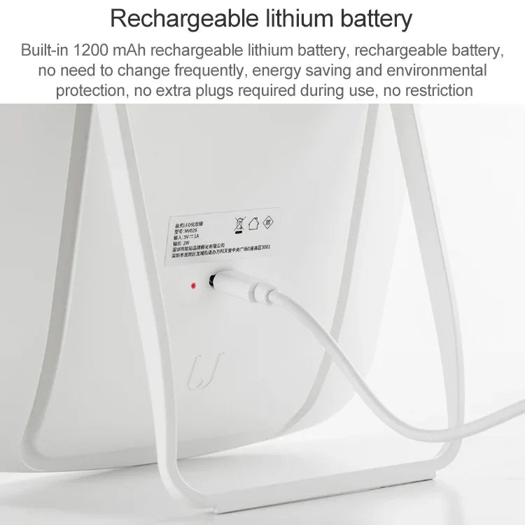 Gương trang điểm gập di động Xiaomi Youpin Jordan&Judy có đèn LED, đèn bàn trang điểm