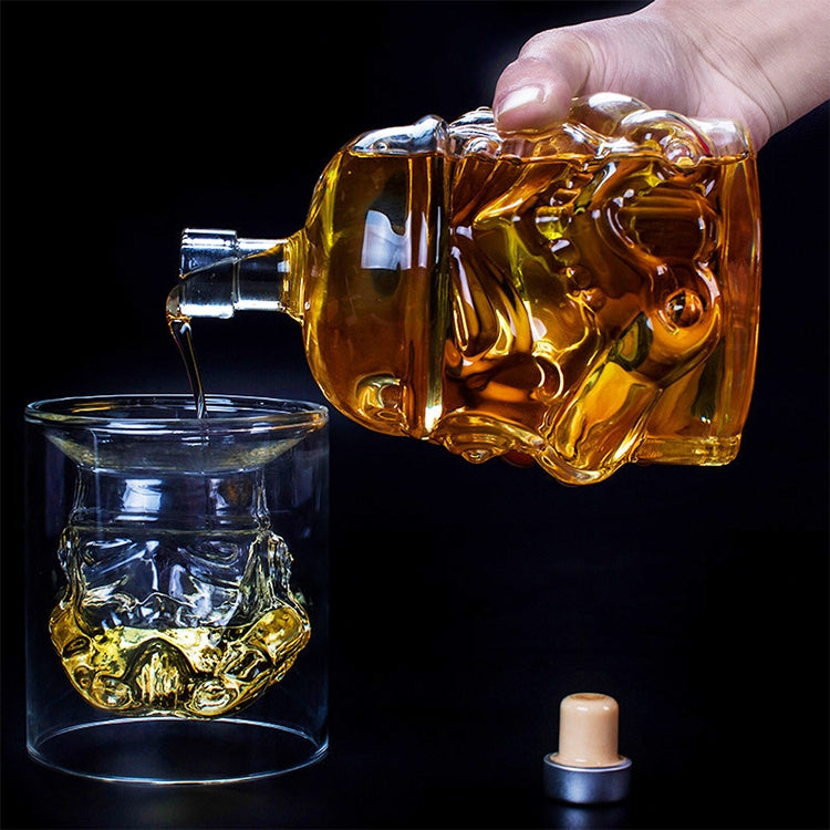 Bình thủy tinh đựng rượu vang, bình rượu vodka trong suốt bằng pha lê, quà tặng, dung tích: 650ml, bình thủy tinh