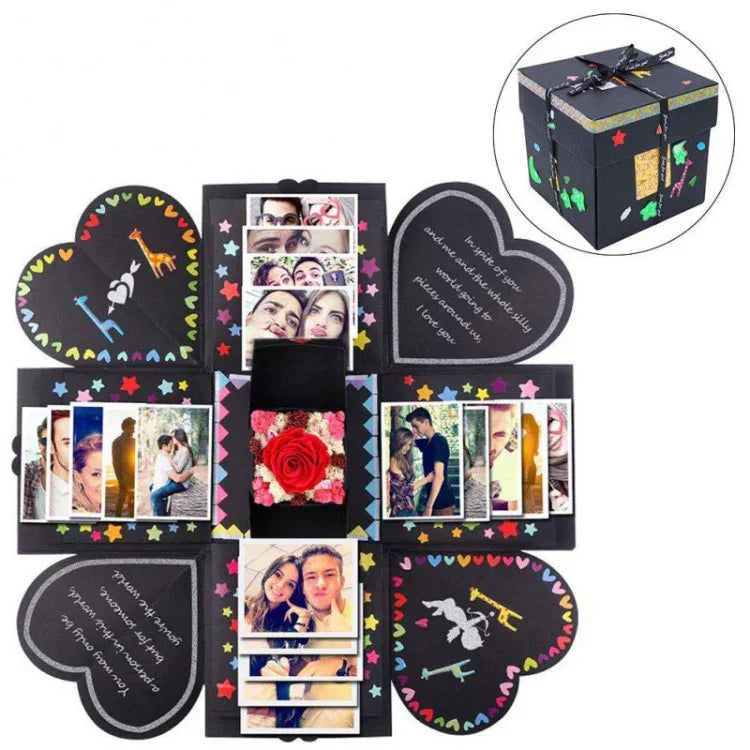 Album ảnh thủ công sáng tạo DIY, sách kỷ niệm, hộp quà bất ngờ nổ, phiên bản hoàn thiện + PVC, album ảnh thủ công