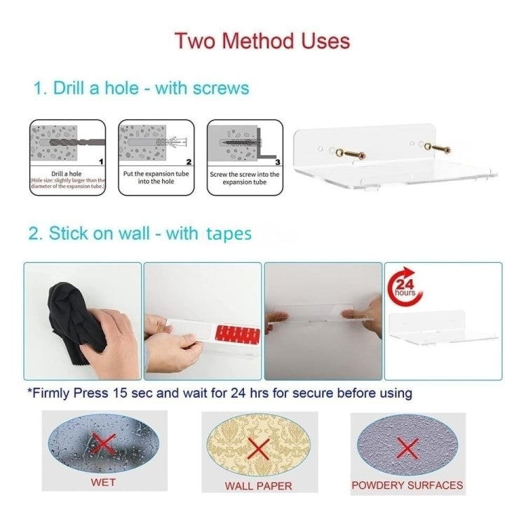 Giá treo tường acrylic 2 chiếc YX005