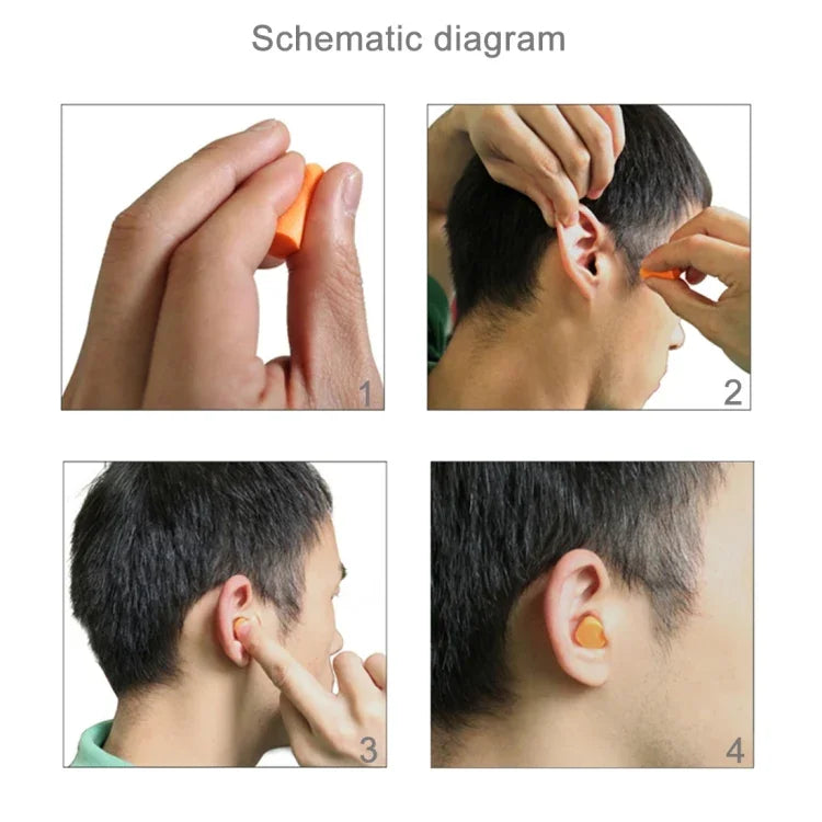 Mười đôi nút tai bằng bọt nhớt mềm màu cam không độc hại cho ngủ