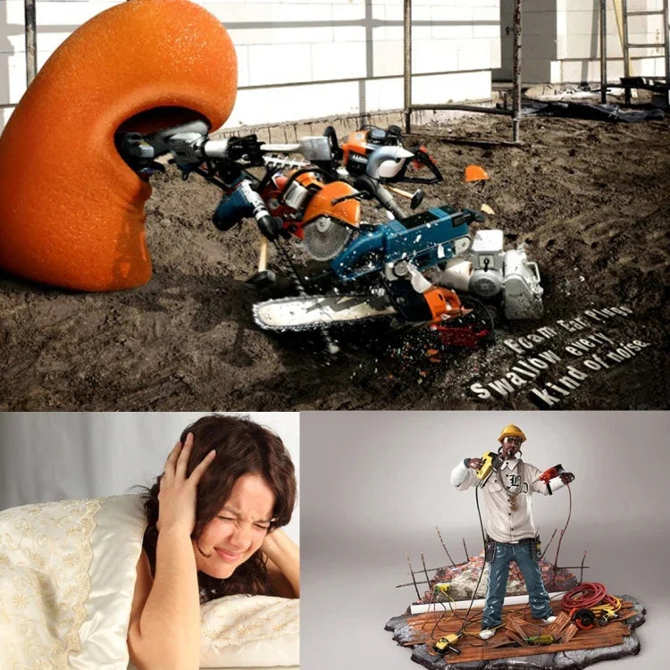 Mười đôi nút tai bằng bọt nhớt mềm màu cam không độc hại cho ngủ