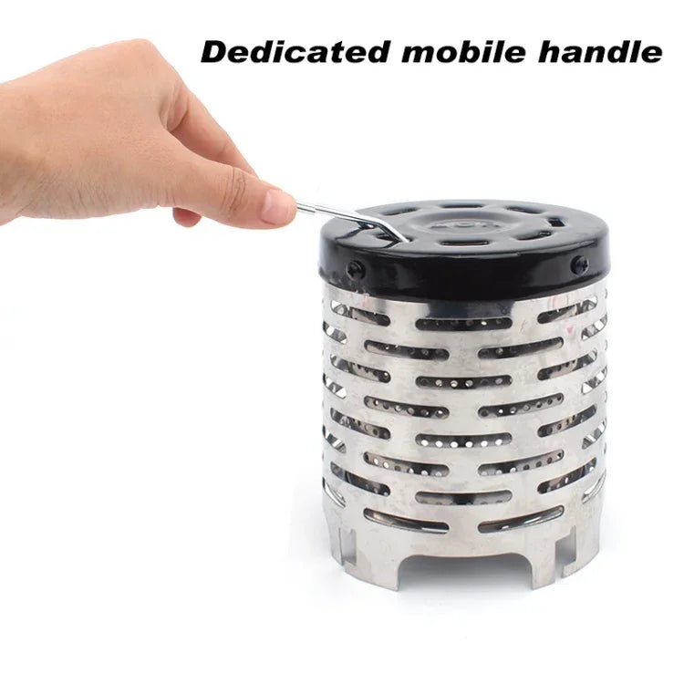 Vỏ bọc lò sưởi inox cho cắm trại ngoài trời, vỏ bọc lò sưởi mini cho lều, bọc lò sưởi hồng ngoại
