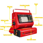 Bếp gas sưởi ấm đa năng di động cho chuyến cắm trại ngoài trời, dùng bình gas đôi (không bao gồm), bình gas đôi