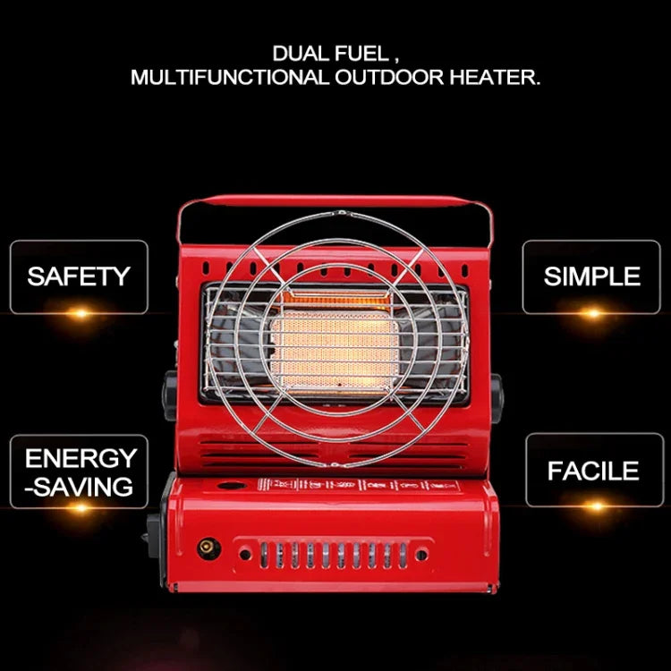 Bếp gas sưởi ấm đa năng di động cho chuyến cắm trại ngoài trời, dùng bình gas đôi (không bao gồm), bình gas đôi