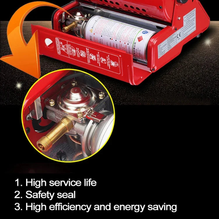 Bếp gas sưởi ấm đa năng di động cho chuyến cắm trại ngoài trời, dùng bình gas đôi (không bao gồm), bình gas đôi