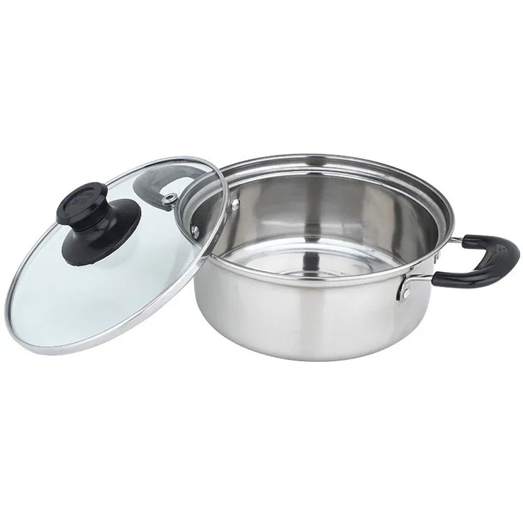 Bộ bếp cồn inox ngoài trời di động, bộ nồi nhỏ đơn, Kích thước: 14cm, Kích thước: 14cm