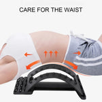 Dụng cụ kéo giãn cột sống thắt lưng, chỉnh tư thế, hỗ trợ eo, giảm đau lưng, máy mát-xa kéo giãn lưng, màu đen thường