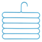10pcs Multi-function 5 Layers Pants Scarf Silk Tie Plastic Clothes Hangers, 5 Layers Pants Hangers