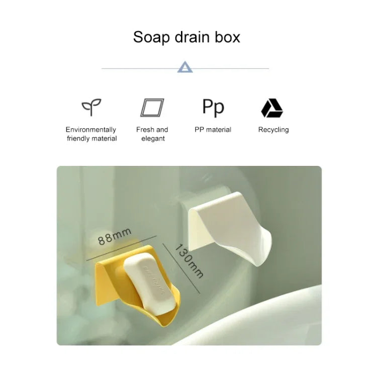 Bộ 5 hộp đựng xà phòng thoát nước đa chức năng gắn tường không để lại dấu vết, giao màu ngẫu nhiên