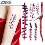 20 chiếc S-169 hình xăm tạm thời vết thương thực tế kinh dị Halloween, S-169/20 chiếc